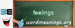 WordMeaning blackboard for feelings